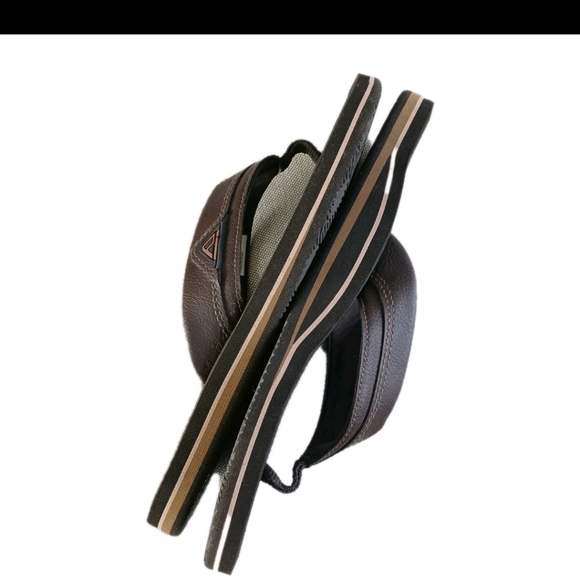 REEF Cushion Dawn Men's Size 8 Brown & Tan Flip Flops, Used Excellent Condition - Picture 8 of 12